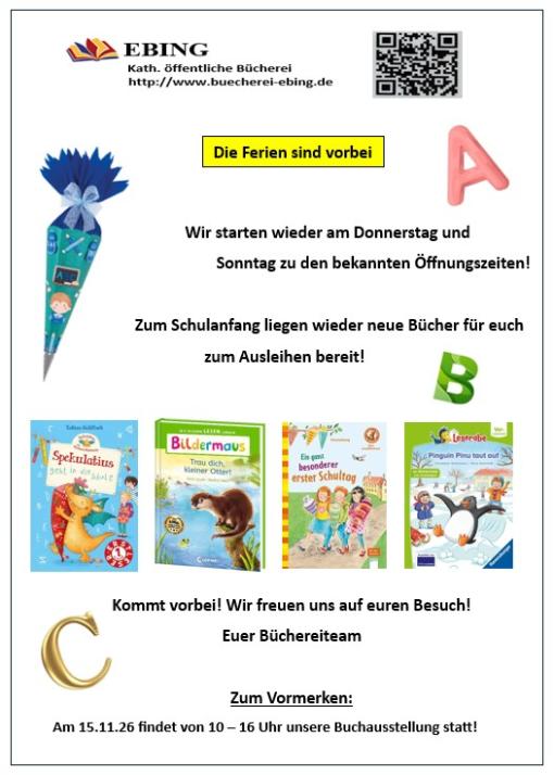 Anzeige Bücherei